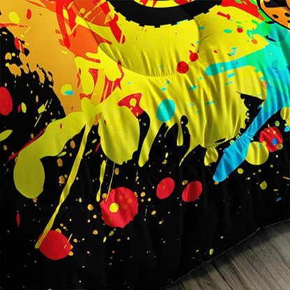Axolotl Motocross Bedding Set Full,Dirt Bike Comforter Set,Extreme Sports Bedding,Motorcycle Racer Comforter Set Motocross Comforter Motor Vehicles Biker for Boys Kids Teens Men,1 Quilt 2 Pillowcases