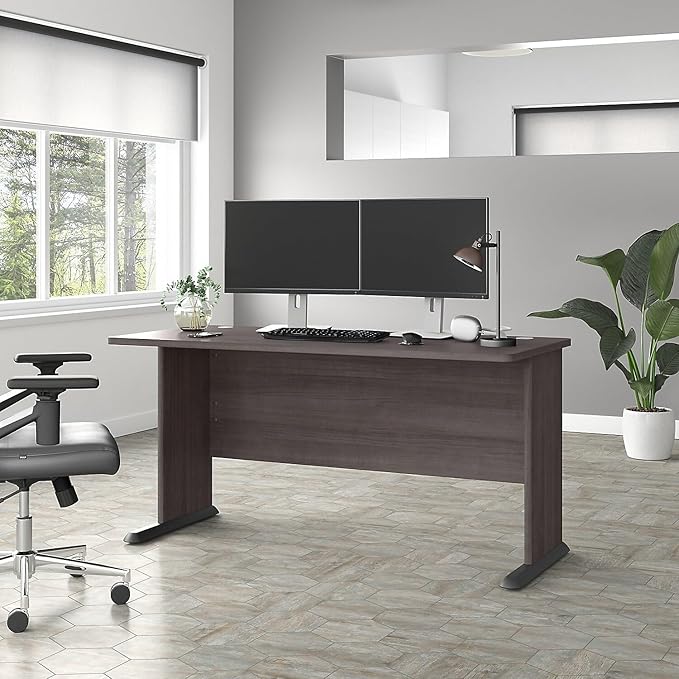 Bush Business Furniture Studio A Computer Desk, Commercial-Grade Gaming and Work Table for Home or Professional Office, 60W, Storm Gray