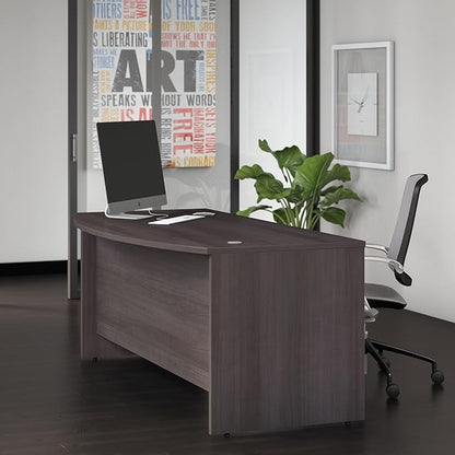 Bush Business Furniture Studio C Bow Front Desk, Computer Table for Home or Professional Office, 72W x 36D, Storm Gray