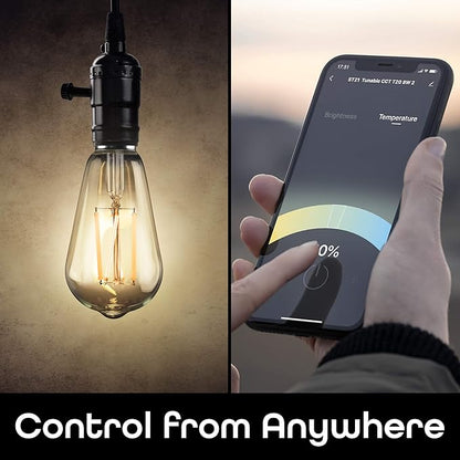 Geeni Smart Light Bulb - Alexa and Google Home Compatible, Tunable White LED Programmable and Dimmable WiFi Light Bulb, App Controlled (ST21-4 Pack)