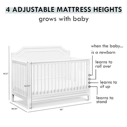DaVinci Chloe Regency 4-in-1 Convertible Crib in White Greenguard Gold Certified