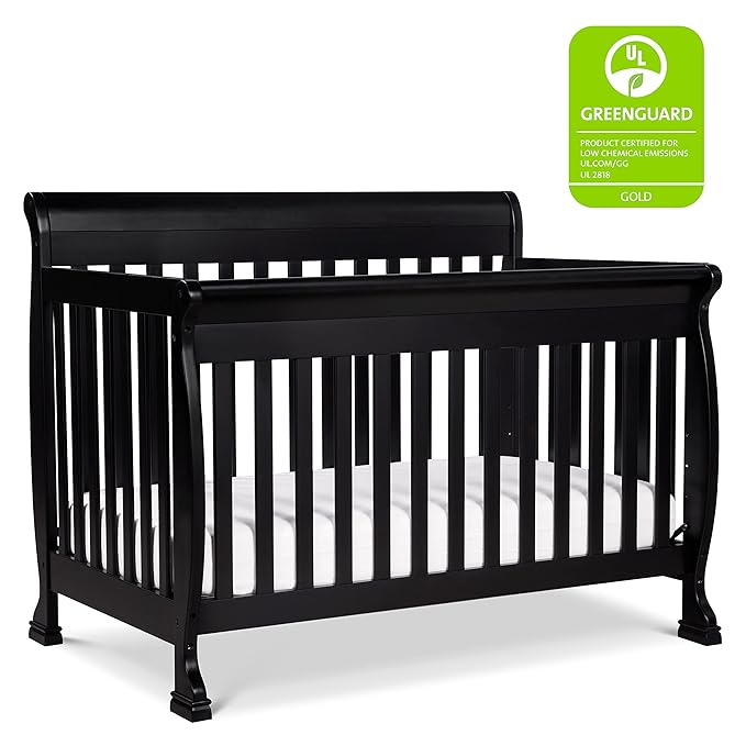 DaVinci Kalani 4-in-1 Convertible Crib in Ebony, Greenguard Gold Certified