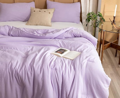 ROSGONIA California King Comforter Set Lavender, 3pcs (1 Boho Purple Cal King Comforter & 2 Pillowcases), All Season Bedding Bedspread Blanket Quilts