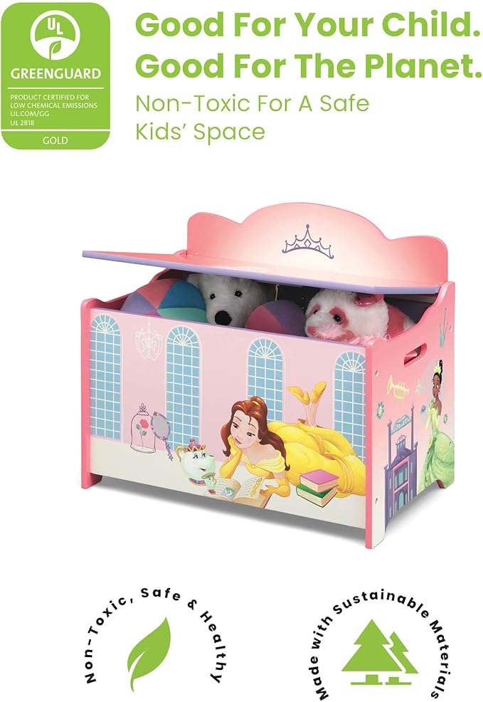 Delta Children Deluxe Toy Box, Disney Princess