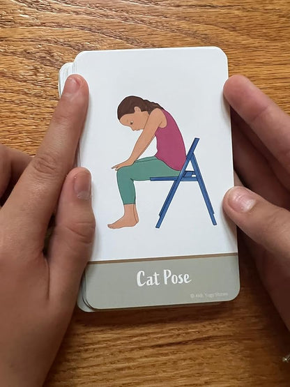 Chair Yoga Poses Cards for Kids: Movement Breaks or Brain Breaks in Classroom, Homeschool, Play Therapy, Calm Corner, or for Social Emotional Learning Activities and Test Taking Strategies
