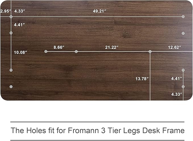 Fromann 55 x 27 inch Table Top for Electric Adjustable Standing Desk and Office Desk Frames