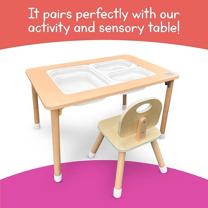 7 Days of Play Set of 2 Wooden Kids Chairs for Home, Classroom, Preschool, Daycare, Playrooms (Ages 2+)