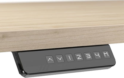 Bush Business Furniture Move 60 Series 60W x 30D Electric in Natural Elm with Silver Base, Ergonomic Sit-Stand Computer Table for Home and Professional Office