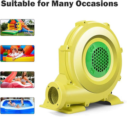 COSTWAY Bounce House Blower for Inflatable Bounce House Bouncy Castle,Yellow/Green
