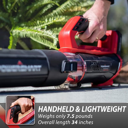 PowerSmart 20V Cordless Leaf Blower with 2 Batteries and Charger, Blowers for Lawn Care, Snow Blowing & Yard Cleaning
