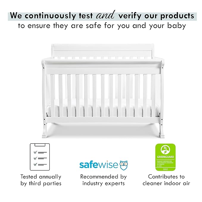 DaVinci Kalani 4-in-1 Convertible Crib in White, Greenguard Gold Certified
