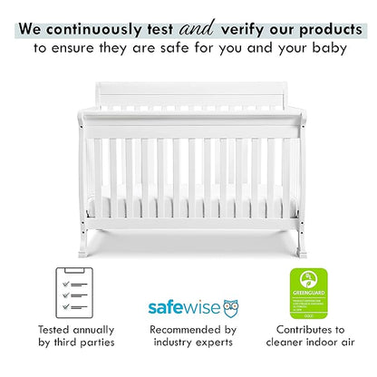 DaVinci Kalani 4-in-1 Convertible Crib in White, Greenguard Gold Certified