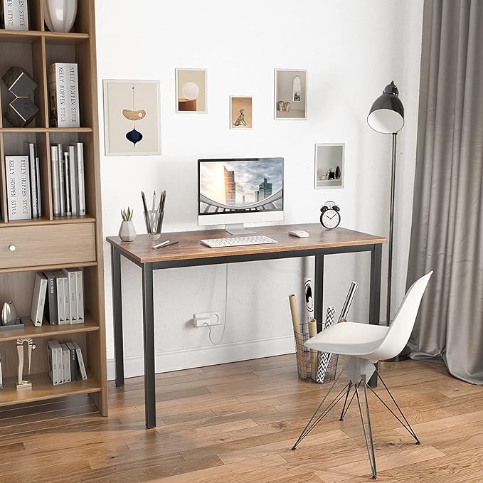 SogesGame Computer Desk,63 inch Desk& Workstations for Home Office, Writing Study Corner Desk,Modern Simple Style Laptop Table,Easy to Assemble