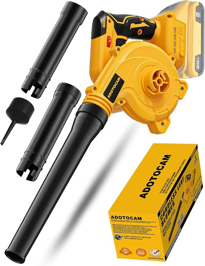 Leaf Blower, Cordless Leaf Blower for DeWalt 20V Battery, Upgrade Brushless Motor, 6 Variable Speed Up to 130MPH, Handheld Electric Blowers for Lawn Care/Dust(Battery Not Included)