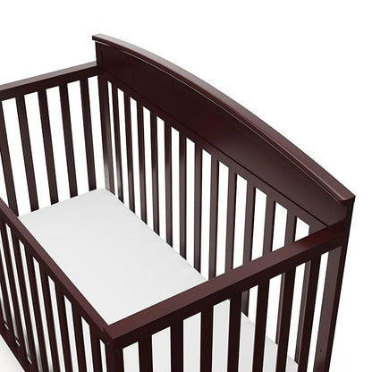 Graco Benton 5-in-1 Convertible Crib (Espresso) – GREENGUARD Gold Certified, Converts from Baby Crib to Toddler Bed, Daybed and Full-Size Bed, Fits Standard Full-Size Crib Mattress