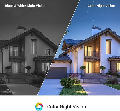 EZVIZ Outdoor Camera Dual Lens, Surveillance Camera with Color Night Vision & Human/Vehicle Detection, Active Defense with Light & Siren, Two-Way Talk, IP67, No Subscription Fee Cloud(C3X-Cloud)