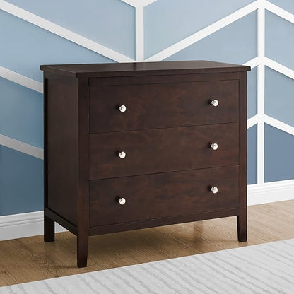Delta Children Campbell 3 Drawer Dresser, Walnut Espresso