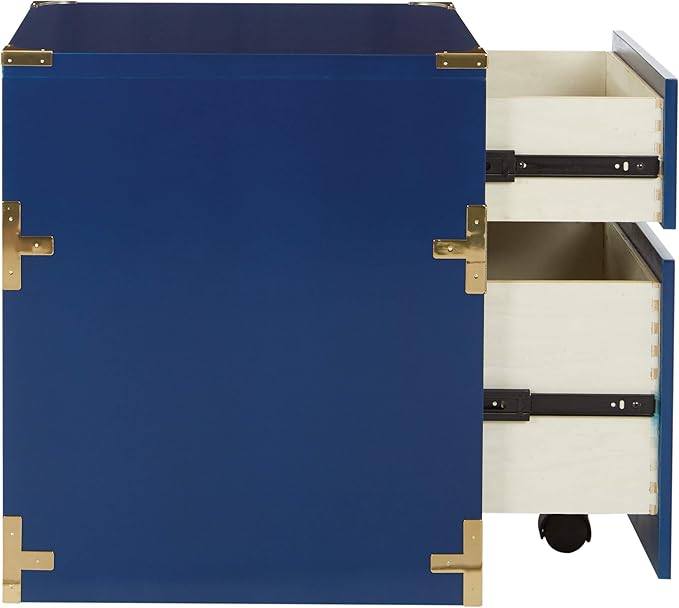 OSP Home Furnishings Wellington 2-Drawer File Cabinet, Lapis Blue