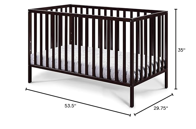 Suite Bebe Palmer 3 in 1 Convertible Crib - Quick Ship, Espresso