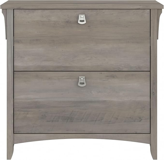 Bush Furniture Salinas 2 Drawer Lateral File Cabinet in Driftwood Gray