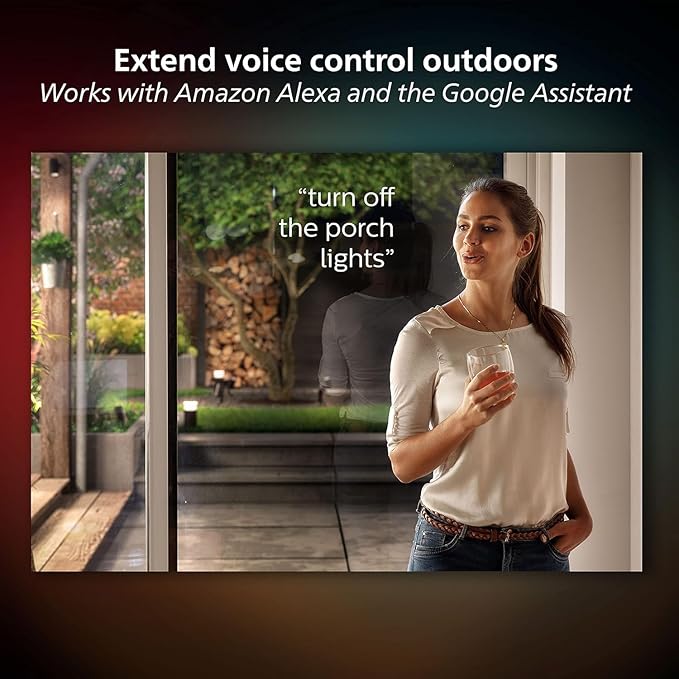 Philips Hue Lily Outdoor Smart Spot Light Base Kit - White and Color Ambiance LED Walkway Lights - Low Voltage Landscape Lighting - Requires Bridge - Control with App and Voice - Weatherproof - 3 Pack