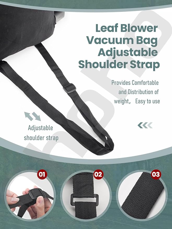 5140125-95 5140117-99 Leaf Blower Vacuum VAC Shoulder Bag - by Ohoho - for Black and Decker BV3100 BV2900 12 Amp Vacuum Blower