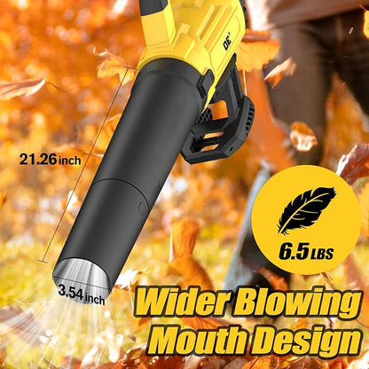 Cordless Leaf Blower for Dewalt 20V Battery, 26000RPM, 400CFM Portable Handheld Leaf Blower for Blowing SnowLeaves, Adjustable Speeds & lightweight for Yard,Patio,Factory(Battery Not Included)