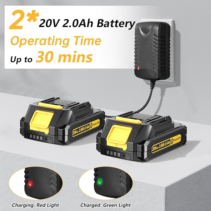 Leaf Blowers Battery Powered: 290CFM 135MPH Leaf Blower Cordless with Battery & Charger for Lawn Care | Patio | Garage