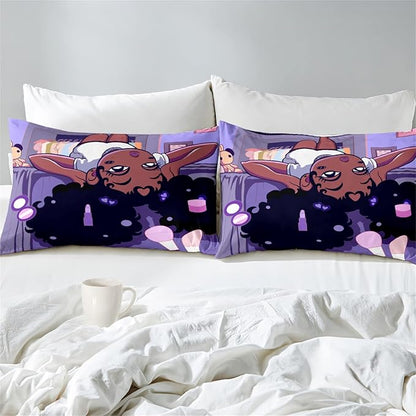 Black Girl Magic Comforter Set for Queen Bed Girls Queen Size Bedding Sets Purple African American Pattern Microfiber 3 Piece Quilt Set Gift for Black Women Girls, 1 Comforter + 2 Pillowcase