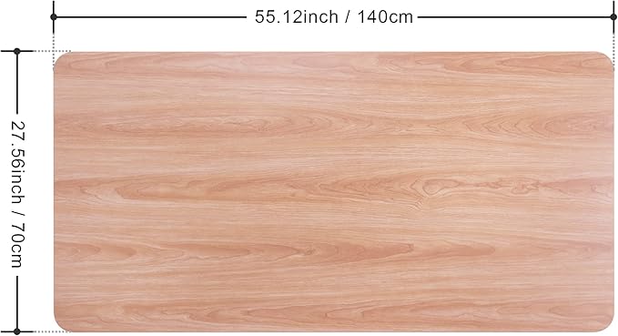 Fromann 55 x 27 inch Table Top for Adjustable Home Office Standing Desk Frames (Light Wood)