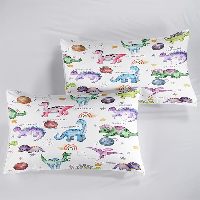 CVHOUSE Dinosaur Bedding Set,Dinosaur Comforter,Dinosaur Comforter Set King,Microfiber Quilt Set with 1 Comforter and 2 Pillow Cases- 3 Piece
