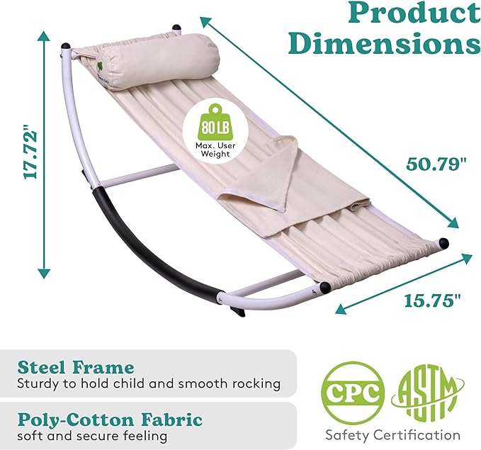 Kids Rocking Chair - Kids Recliner Chairs for Toddlers, Kids Chairs Comfy Toddlers Lounge Chair - Adjustable Pillow and Blanket for Sensory Comfort Included