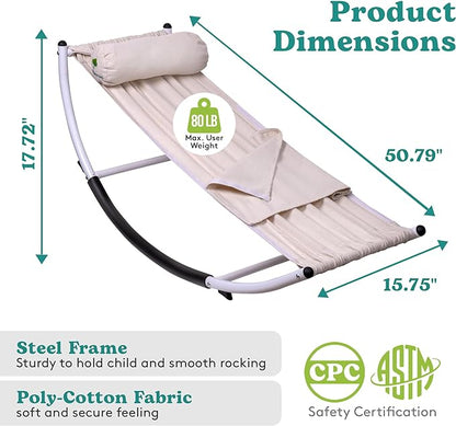 Kids Rocking Chair - Kids Recliner Chairs for Toddlers, Kids Chairs Comfy Toddlers Lounge Chair - Adjustable Pillow and Blanket for Sensory Comfort Included