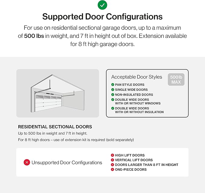 Genie QuietLift Connect – WiFi Smart Garage Door Opener with Added Wireless Keypad, ¾ HPC Smart Belt Drive – Compatible with Alexa and Google Assistant, Model 3053-TKV