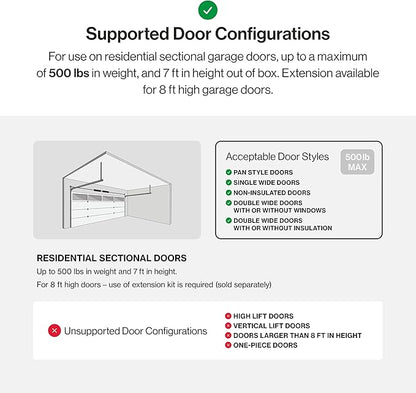 Genie QuietLift Connect – WiFi Smart Garage Door Opener with Added Wireless Keypad, ¾ HPC Smart Belt Drive – Compatible with Alexa and Google Assistant, Model 3053-TKV