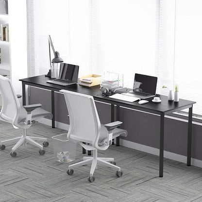 Weehom Computer Desk Home Office Writing Desk Study Laptop/Dining Table - 55 Inches Black Desk