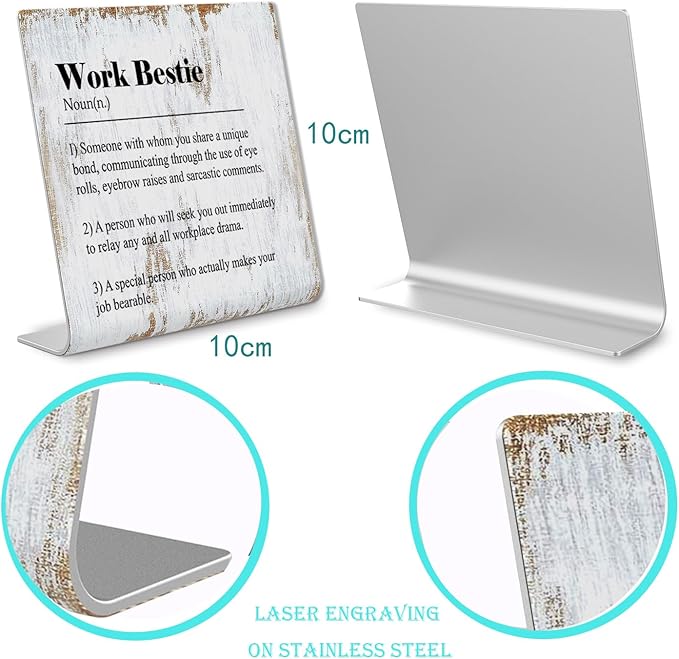 Work Bestie Gifts for Women Leaving Going Away Gift for Coworker Funny Coworker Leaving Gifts Sarcastic Farewell Gifts for Coworkers Leaving Colleague Farewell Signs Gift LD8