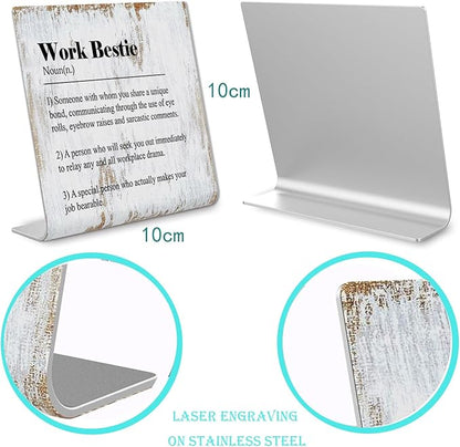 Work Bestie Gifts for Women Leaving Going Away Gift for Coworker Funny Coworker Leaving Gifts Sarcastic Farewell Gifts for Coworkers Leaving Colleague Farewell Signs Gift LD8