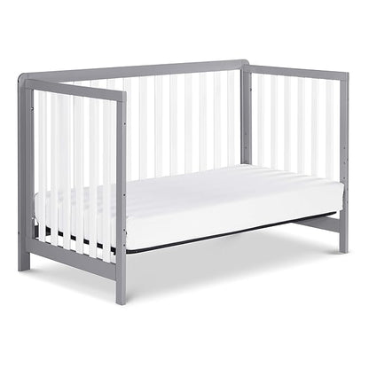 Carter's by DaVinci Colby 4-in-1 Low-Profile Convertible Crib in Grey and White, Greenguard Gold Certified