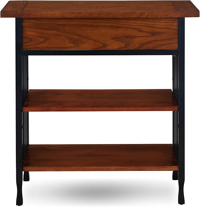 Leick Home SINCE 1912 Ironcraft Foyer Bookcase with Drawer Storage