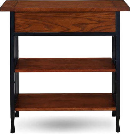 Leick Home SINCE 1912 Ironcraft Foyer Bookcase with Drawer Storage