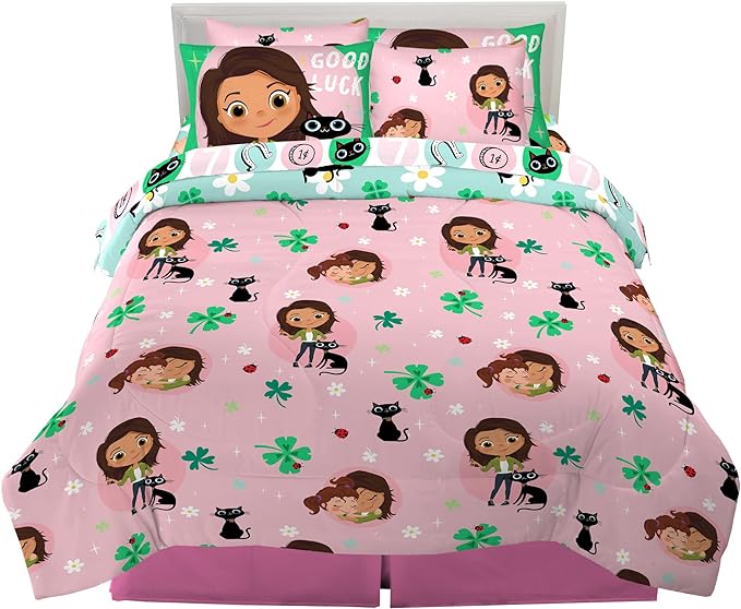 Skydance Luck Kids Bedding Super Soft Comforter and Sheet Set with Sham, 7 Piece Full Size, By Franco