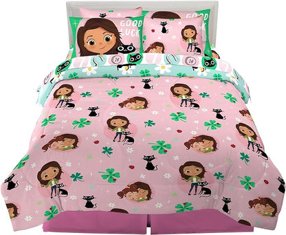 Skydance Luck Kids Bedding Super Soft Comforter and Sheet Set with Sham, 7 Piece Full Size, By Franco