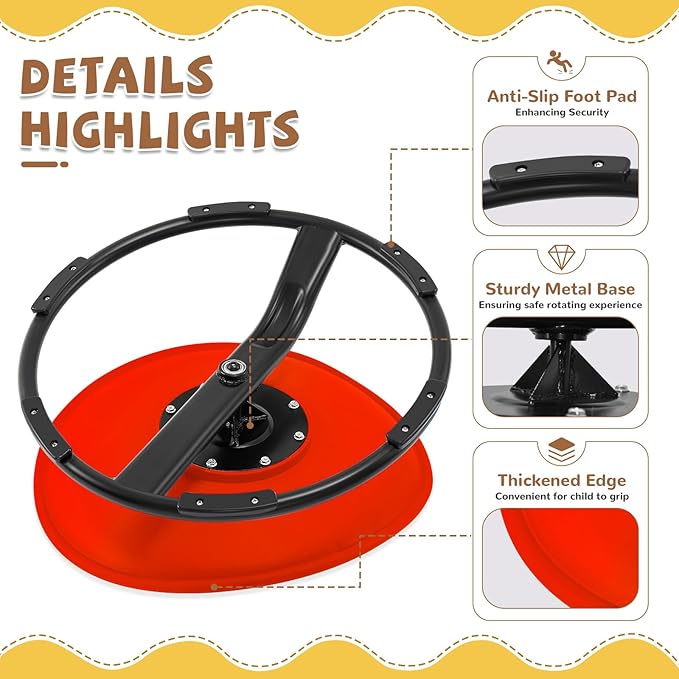 Zhenx Spinning Chair for Kids, Autism Kids Swivel Chair, Kids Sensory Chair, Spinning Chair for Autistic Kids & ADHD Children, Sit and Spin Training Body Coordination(Red)