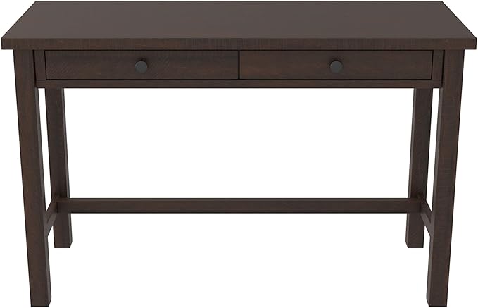 Signature Design by Ashley Camiburg Modern Home Office Writing Desk with Drawers, Warm Brown
