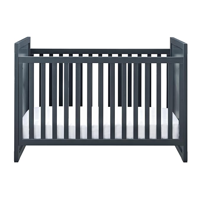 Baby Relax Miles 2-in-1 Convertible Crib, Graphite Blue