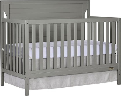 Cape Cod 5-in-1 Convertible Crib in Storm Grey, Greenguard Gold Certified, 55x30x44.5 Inch (Pack of 1)