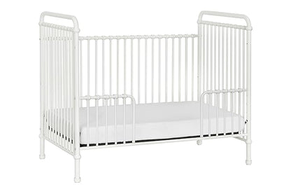 Namesake Abigail 3-in-1 Convertible Metal Crib in Washed White, Greenguard Gold Certified