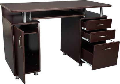 NicBex Laik-DW-00044-DX Desks, 47.5" W x 23.5" D x 30" H, Chocolate