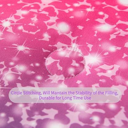 RYNGHIPY 6Pcs Twin Gradient Pink Purple Glitter Comforter Sets for Teens Girls Kids, Colorful Rainbow Glitter Themed Bedding Set